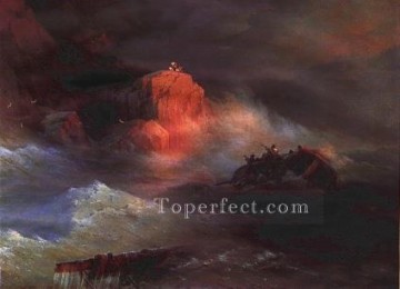 衝突 1876IBI 海景ボート イワン・アイヴァゾフスキー Oil Paintings
